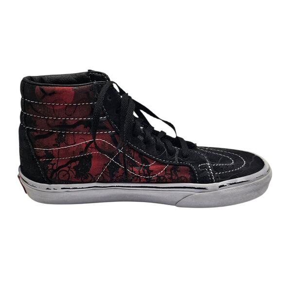 Vans Black & Red Stranger Things Friends Don't Lie Demogorgon Sk-8 Hi Sneakers - Picture 4 of 10